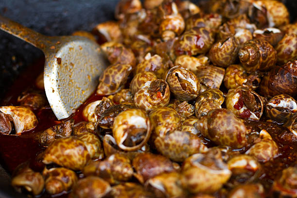 Sea Snails cooked in chilly from the fishing village Tai O in Hong Kong