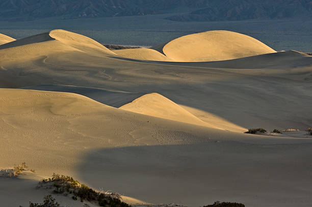 Nascer do sol em Mesquite plana Dunas de areia - foto de acervo