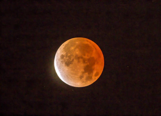 Lunar Eclipse November 19 2021 stock photo