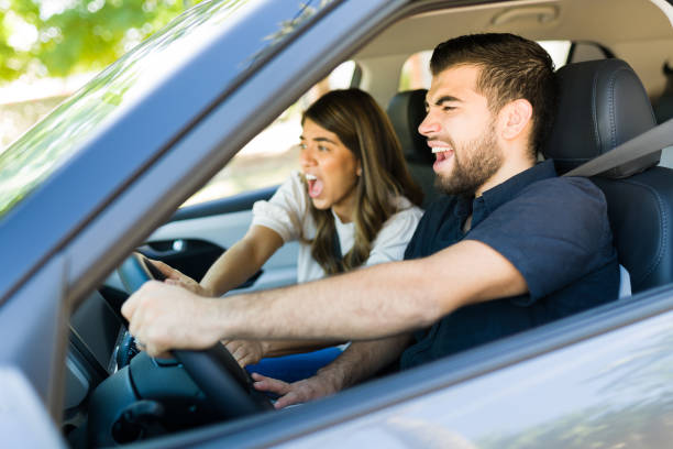 istock Young man and driver on a car crash 1354258079