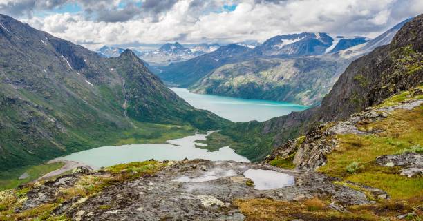 istock Valley Leirungsdalen from mountain Knutshoe in Norway 1354264543