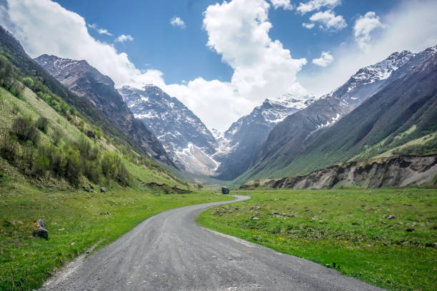 istock Mountain road to Midagrabin waterfalls 1354266050