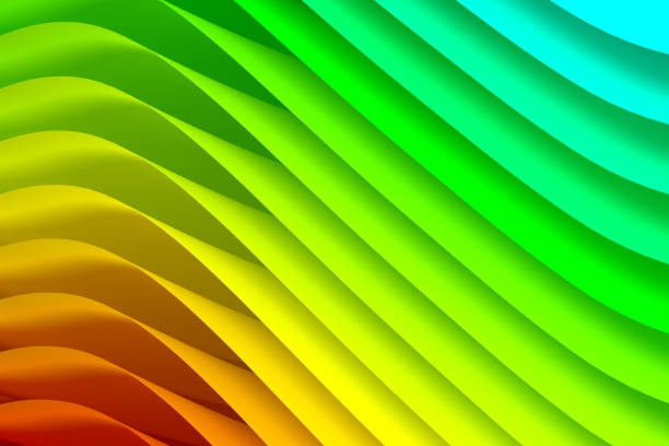 istock Abstract background with colorful vivid wavy lines with rainbow colors 1354268905