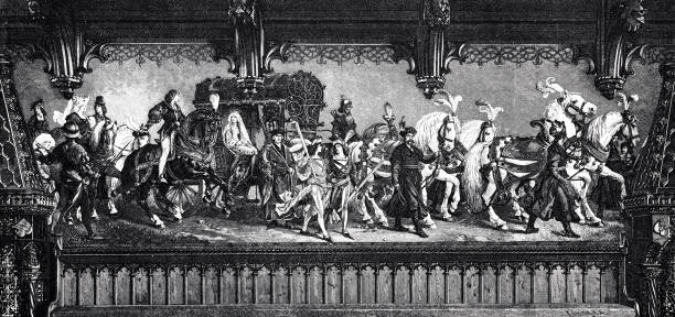 entry of duke george the rich and his bride into landshut - duke 幅插畫檔、美工圖案、卡通及圖標