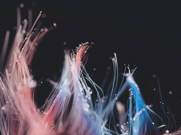 Abstract background of colorful strands of hair or wire