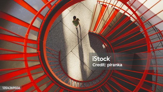 istock Office building staircase 1354269556