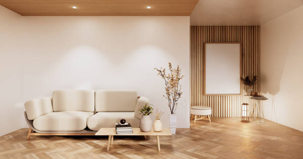 istock Minimalist interior ,Sofa furniture and plants, modern room design.3D rendering 1354273973