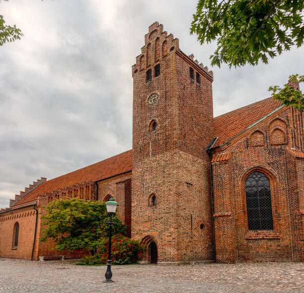 Church in Denmark early in the morning