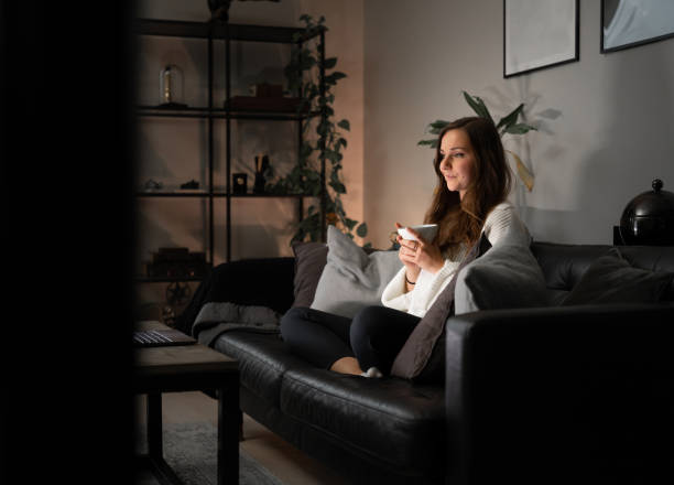 istock Streaming TV shows on a laptop at home 1354285306