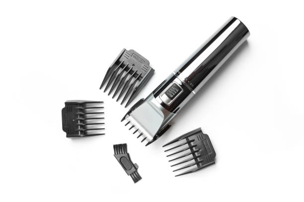 istock Beard trimmer and 3 variance comb on isolated white background 1354286622