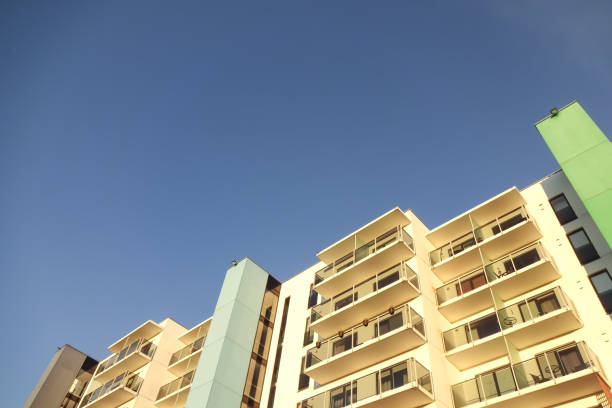 istock White modern apartments building facade in sunlight on a sunny day with clear blue sky. Vana - Kuuli street. Tallinn, Estonia, Europe. Nov 2021 1354300939