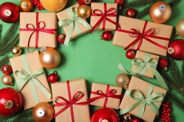 istock beautiful christmas background with place for text top view 1354310124