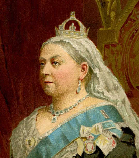 королева виктория (xxxl резолюция) - history women victorian style one person stock illustrations