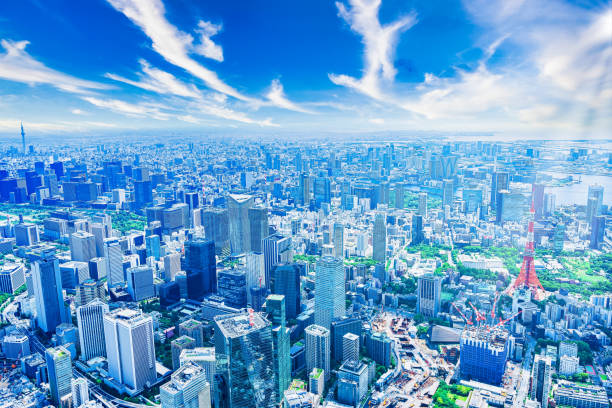 istock Aerial view of downtown Tokyo 1354326441