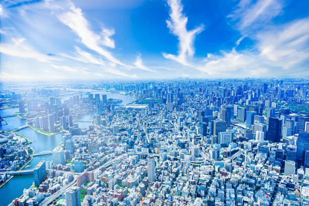 istock Aerial view of downtown Tokyo 1354326454