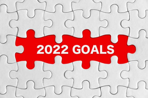istock 2022 Goals, Jigsaw puzzle concept. 1354328144