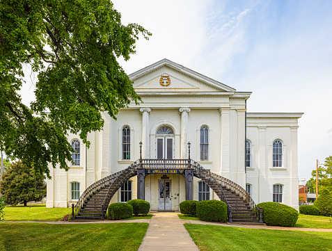 Dallas, Texas, USA. 2 June 2023. Exterior of Dallas Scottish Rite Cathedral on South Harwood Street, Freemason Hall.