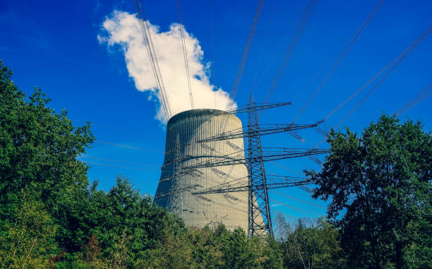 istock A nuclear power plant next to a forest. 1354346217