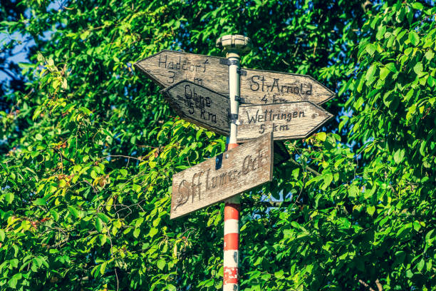 istock Direction signs in a public place. 1354348211