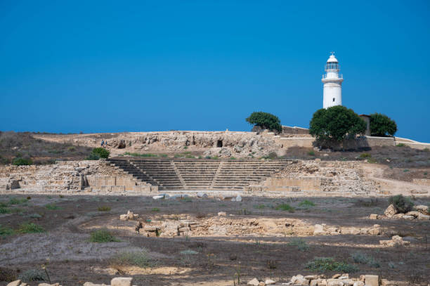 istock Lighthouse and Odeon in Nea Paphos Archeological Park, Cyprus 1354354313