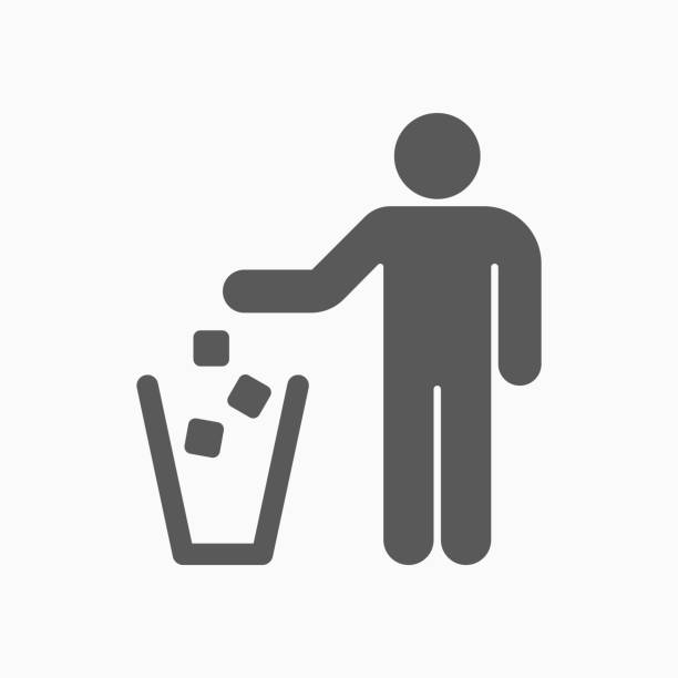 garbage icon, trash vector illustration