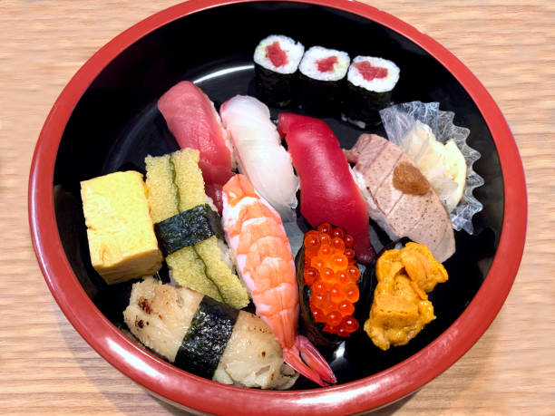 istock Nigiri sushi in a tub 1354364046