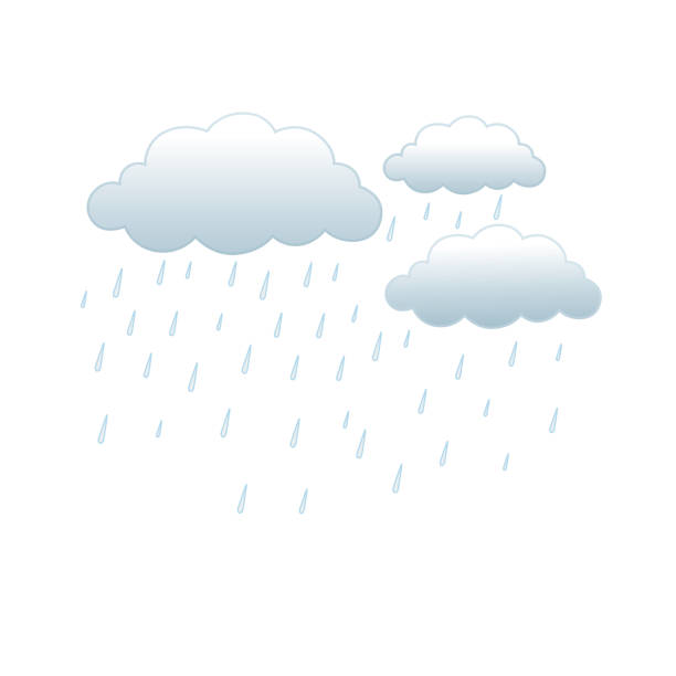 wektorowa ilustracja kolorowanki aktywności dla dzieci ze zdjęciami deszczu natury. - thunderstorm lightning storm monsoon stock illustrations