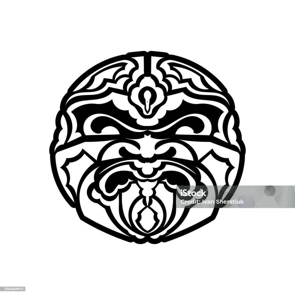 Mặt Nạ Tiki Mô Hình Maori Hoặc Polynesia Tốt Cho Bản In Và Hình ...