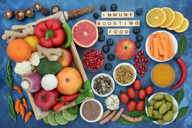 Immune Boosting Food for a Vegan Diet stock photo