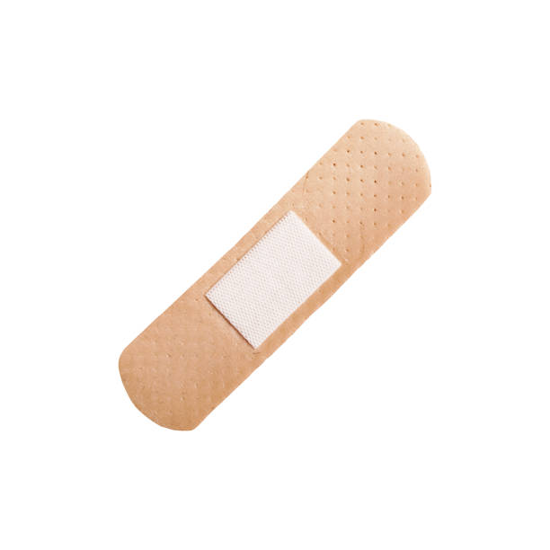 istock Used medical plaster or patch isolated on white background 1354375598