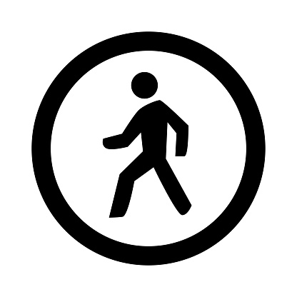Beautiful,Meticulously Designed Pedestrian crossing ahead sign