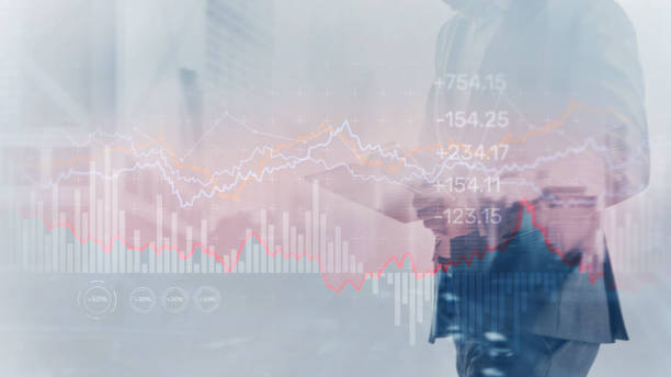 istock Stock market graph and candlestick. Abstract finance background 1354384238