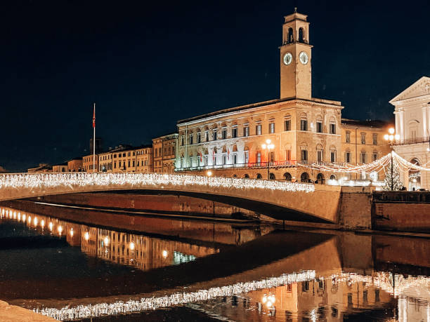Lungarni of Pisa, streets along the Arno river bordered by historic buildings