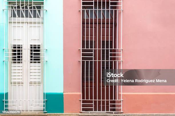 Artdeco Architecture In Cuba Stock Photo - Download Image Now - Cuba, House, Window