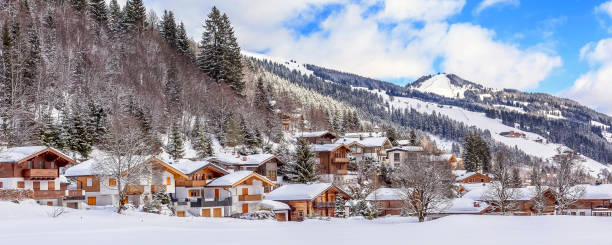 istock Winter snow village in Austrian Alps, Austria 1354392231