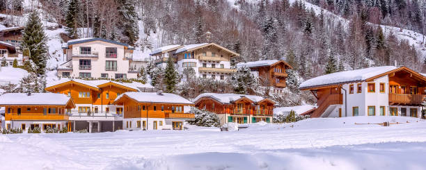 istock Winter snow village in Austrian Alps, Austria 1354392283