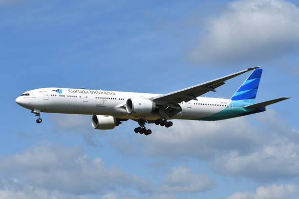 Chiba, Japan - May 18, 2019:Garuda Indonesia Boeing B777-300ER (PK-GIF) passenger plane.