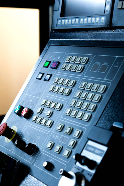istock CNC control console of industrial machining center. 1354397752
