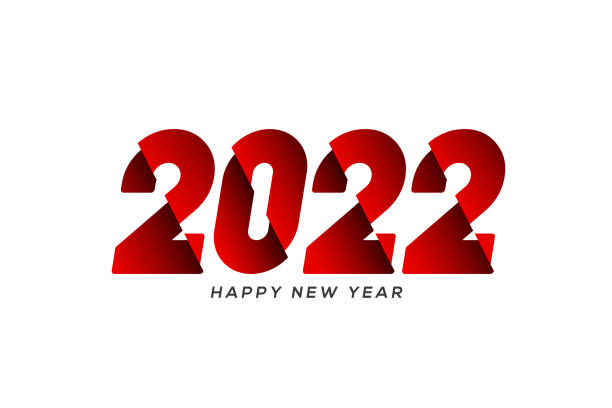 istock Happy New Year 2022 text typography design patter in red color, vector illustration 1354397974