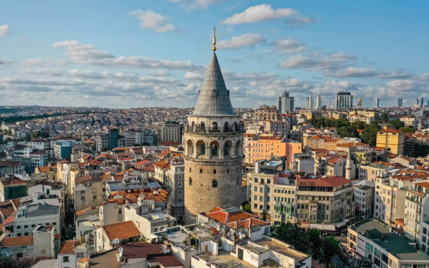 istock Aerial view of Galata tower 1354399203