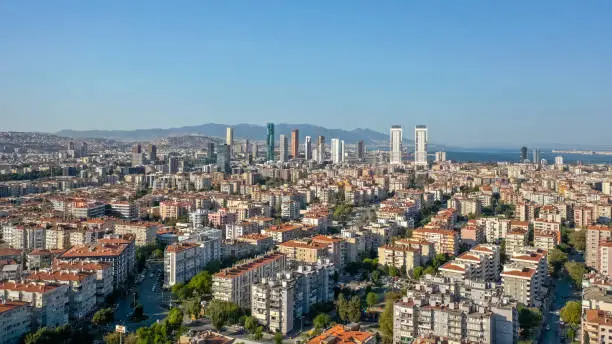 Cityscape of Izmir. It is one of the biggest cities in Turkey