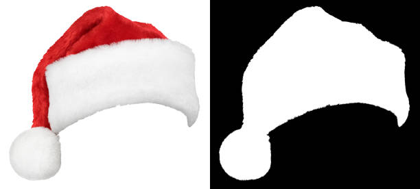 istock Santa Claus red hat isolated on white 1354405762
