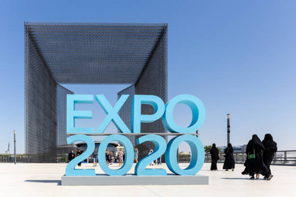 insegna del logo blu expo 2020, expo 2020 dubai. - 4313 foto e immagini stock