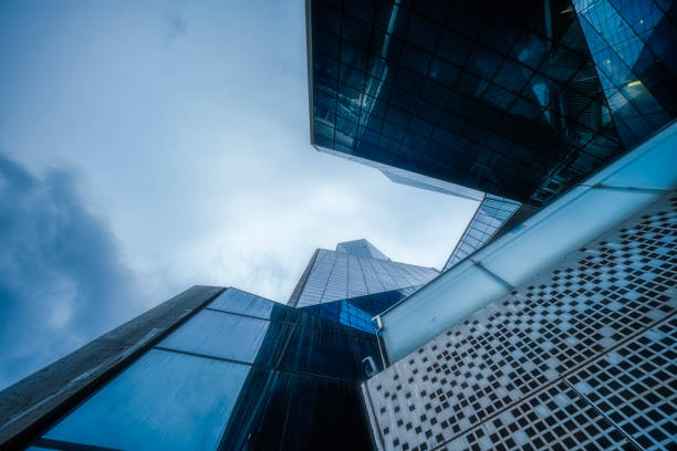 istock Modern urban architecture photographed in Chengdu on cloudy days 1354408619