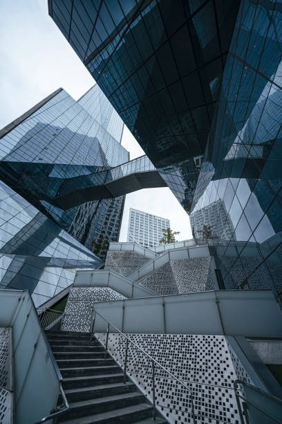 istock Modern urban architecture photographed in Chengdu on cloudy days 1354408633