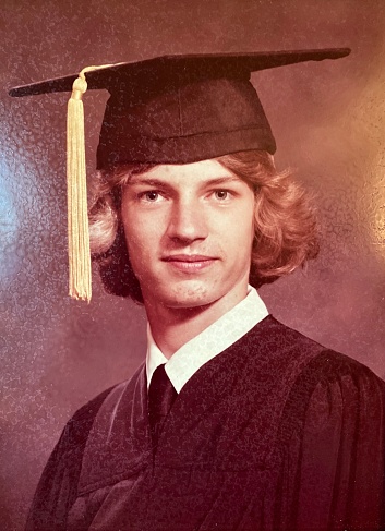 Old image of 1977 high school graduate