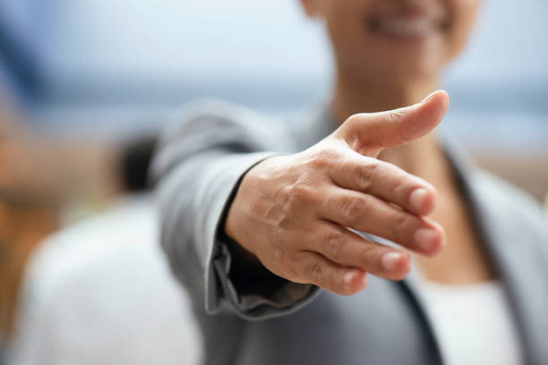 istock Business Woman Ready To Handshake 1354425605