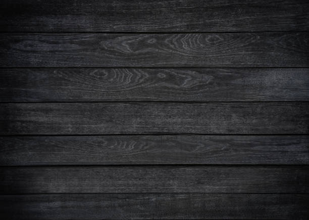 Black wood color texture horizontal for background. Surface light clean of table top view. Natural patterns for design art work and interior or exterior. Grunge old white wood board wall pattern