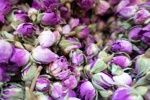 Dried Roses for tea.Hibiscus tea herbs