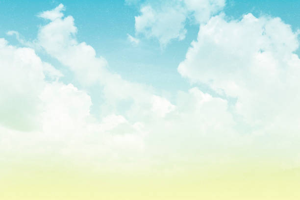 Cumulus Clouds in a Pastel Sky - Copy Space